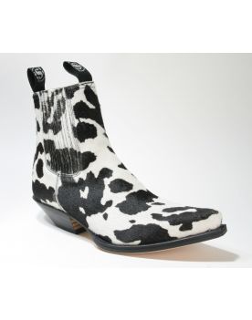 1692 Sendra Boots Stiefeletten Pelo Vaca Negro Blanco
